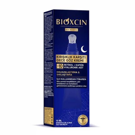 کرم ضد چروک دور چشم بیوکسین Bioxcin مدل Age Reverse مناسب شب حجم 15 میل