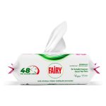 دستمال مرطوب تمیز کننده چند منظوره سطوح فیری Fairy با رایحه گل زنبق بسته 100 عددی - Image 2