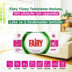 دستمال مرطوب تمیز کننده چند منظوره سطوح فیری Fairy با رایحه گل زنبق بسته 100 عددی - Image 3