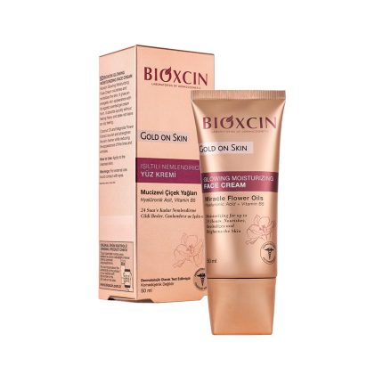 کرم مرطوب کننده صورت بیوکسین Bioxcin مدل Gold On Skin مناسب انواع پوست حجم 50 میل