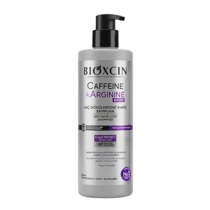 شامپو ضد ریزش بیوکسین Bioxcin حاوی کافئین و آرژنین مناسب انواع مو حجم 500 میل